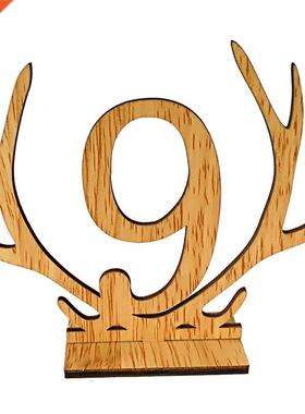 Antlers Shape 1-20 Numbers Signs Wedding Table Number Wooden