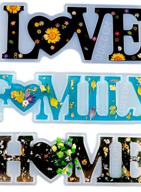 DIY Crafts Epoxy Casting Home Decoration Letters Resin Mold