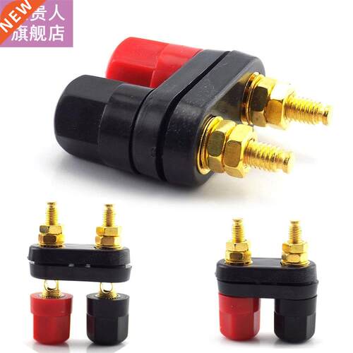1pcs Banana Plug Connecter Gold Plate Red Black Copper Termi