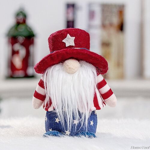 Patriotic Veterans Day Tomte Gnome Decorations Handmade Star