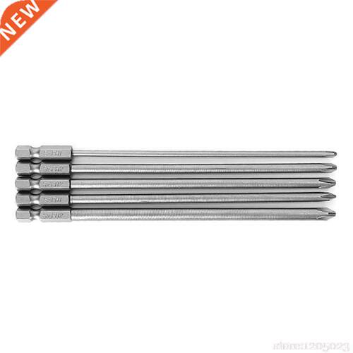 5 Pcs 1/4		 150mm Long S2 Cross Head PH1 PH2 Bit