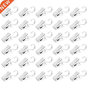 50PCS Stainless Steel Clips Hooks Clip Rings Metal Curtain C