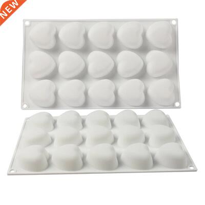 Silicone Cake Molds 15-Cavity Heart Shape Chocolate Muffin M