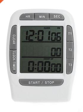 Digital LCD Multi-Channel Timer CountDown Laboratory 3 Chann