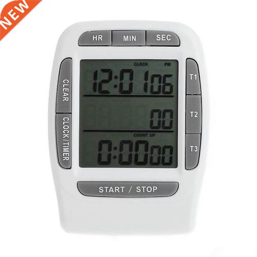 Digital LCD Multi-Channel Timer CountDown Laboratory 3 Chann