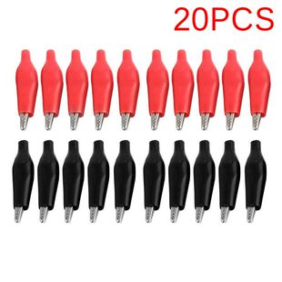 Black Red Soft Plastic Coated Testing Probe Alligator Clips
