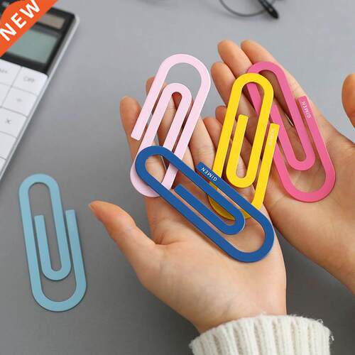 2 Pcs/pack Cute Colorful Small Large Metal Paper Clip Bookma