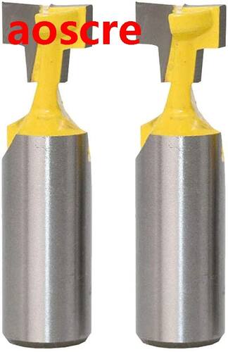 T-Slot Router Cutter Bit, Hex Bolt Woodworking Keyhole, 1/2