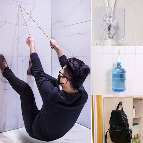 *Wall Door Self Adhesive Traceless Hooks Kitchen Clothes Coa