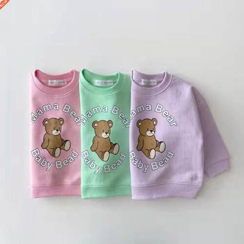 2022 Spring Autumn Children Girls Sweatshirts Cartoon Bear C