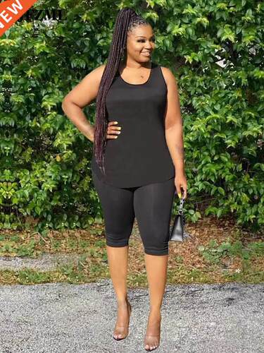XL-5XL Plus Size Loungewear Two Piece Pant Suit Women Set Sl