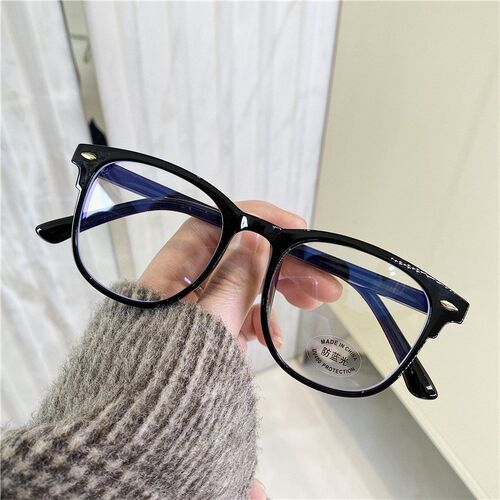 Female Computer Glasses Oversized Optical Eye Glasses Blue L