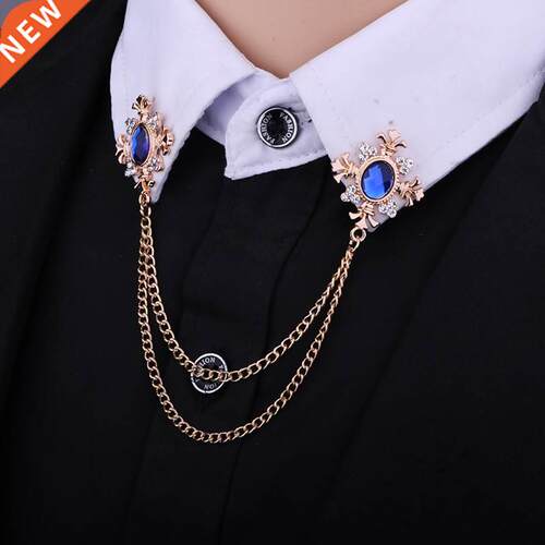Fashion Tassel Crystal Cross Chain Brooch Women's Sh