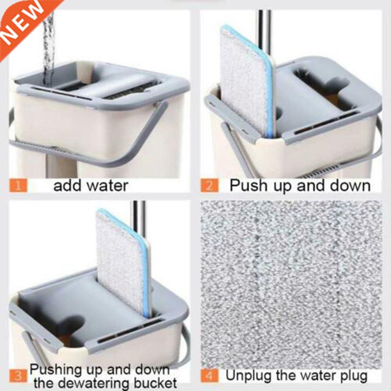 Dust Wizard Mop Cleaning Tool Kit Easy Washing Tile Marble