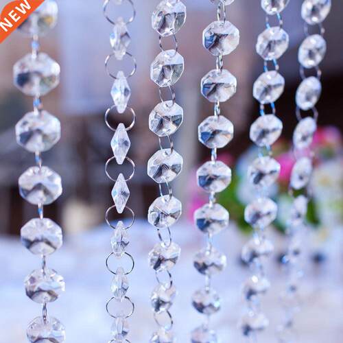 Clear 1m  Garland Diamond RhinestoneCurtain Acrylic Cryst