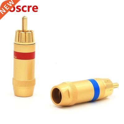 2 Pair silverlink Male RCA Plug Wire Sder Audio Video Gd