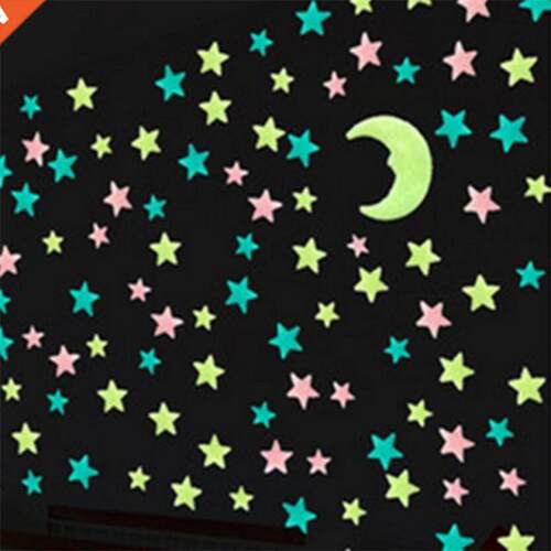 100pcs Luminous Wall Stickers Glow In The Dark Stars Sticker