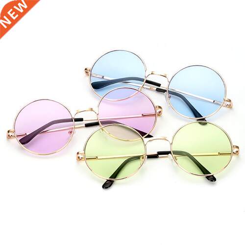 Glasses Round Frame Retro Art Accessories Flat Mirror Wide