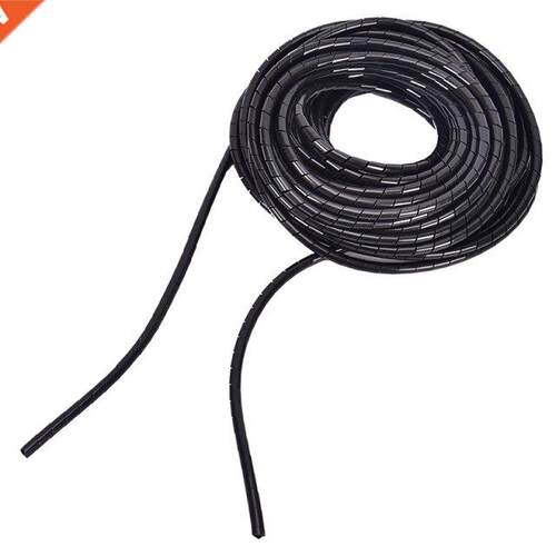 Black 6mm Spiral Cable Wire Outside 17M PE Sheath Tube Spira