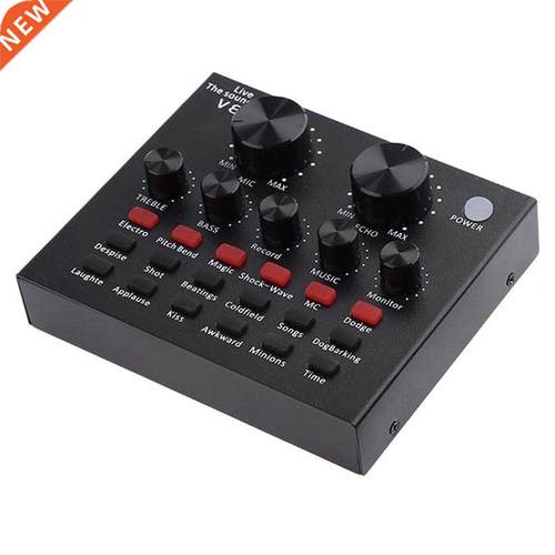 V8 Live Sound Card for Phone Computer Headset Microphone Aud