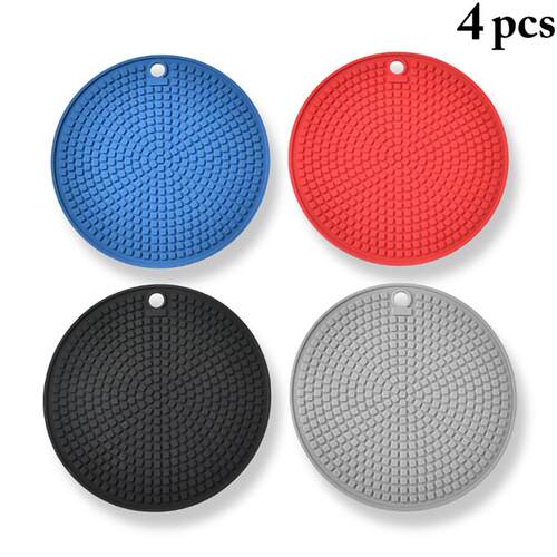 4pcs Silicone Table Mats Drink Coaster Table Placemats Creat