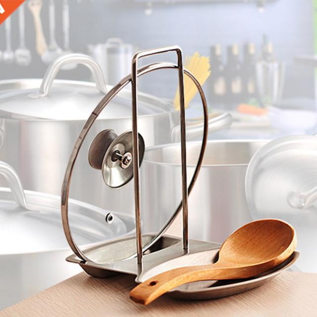 Stainless Steel Kitchen Organizer Pan Pot Rack Holder Cover