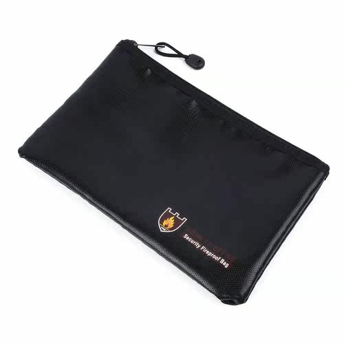 1 Pcs Document Bags with Zipper Fireproof Waterproof For