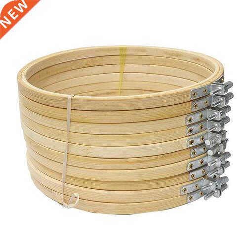 10 Pieces 6.7inch 17cm Round Wooden Embroidery Hoops Set Bul
