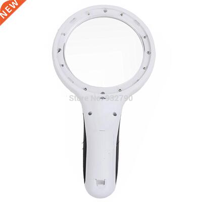 8 Led White Magnifier Reading Magnifying Lens Glass Loupe 3x