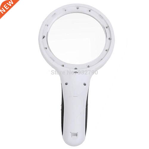 8 Led White Magnifier Reading Magnifying Lens Glass Loupe 3x