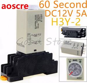 1SET HY-2 60SEC 12V Small time relay power on time delay