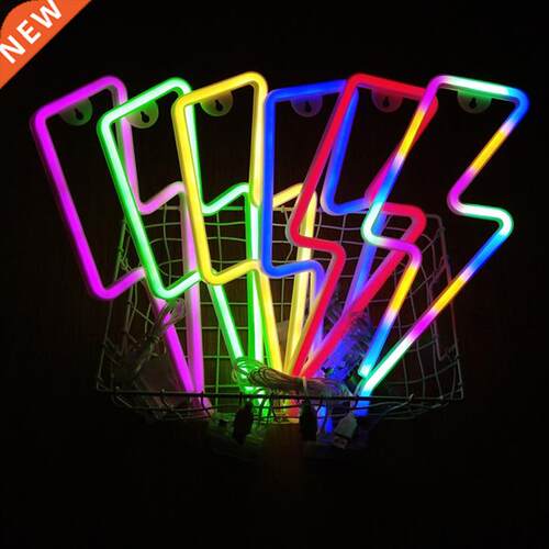 LED Home Neon Lightning Shaped Sign Neon Fulmination Light S