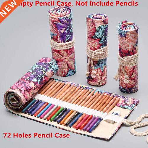 *12/24/36/48/72Holes Color Maple leaf Pencil Case Leaves Rol