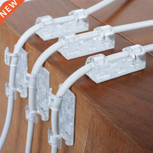 100pcs/pck Self-dhesive Wire Orgnizer Line Cble Clip Buc