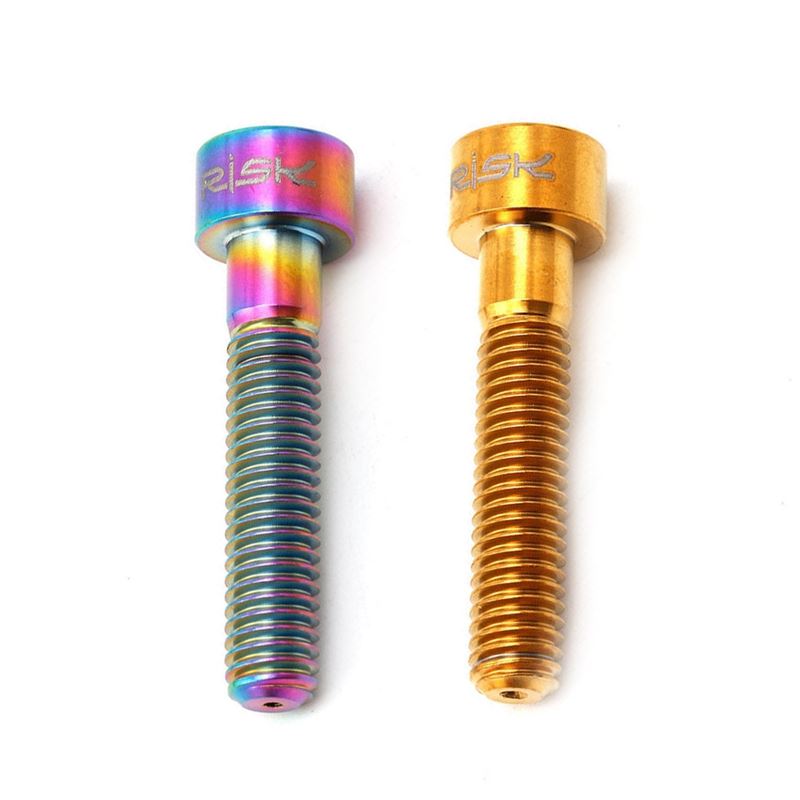 2 Pcs M6X30mm Titanium Bolts for MTB Bicycle Column Heset
