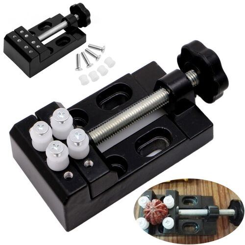 Black Jaw Bench Clamp Drill Press Vice Mini Clip Flat Vise D