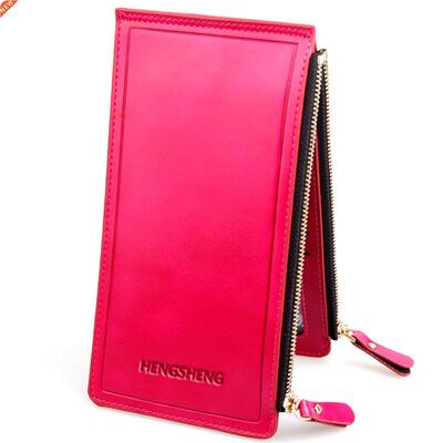 New hot sale fashion high capacity womens wallets solid colo