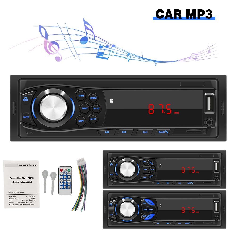 1 DIN Car Radios Mp3 Player Stereo Remote Control Digital