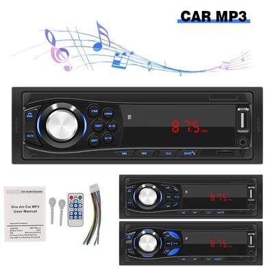 1 DIN Car Radios Mp3 Player Stereo Remote Control Digital