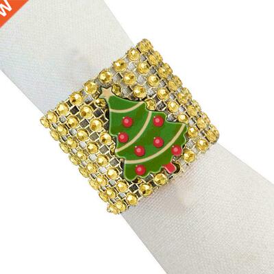 Xmas Tree Santa Claus Napkin Rings 5/10 Packs Napkins Holder