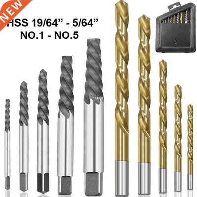 10pcs Screw Extractor Cobalt Left Hand Drill Bit set Broken