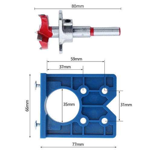 Woodworking Hinge Hole Drill Bit Guide Loor Hole Opener D