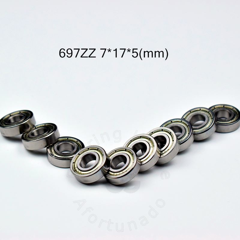 10pcs 697ZZ 7*17*5(mm) free shipping chrome steel Metal Sea