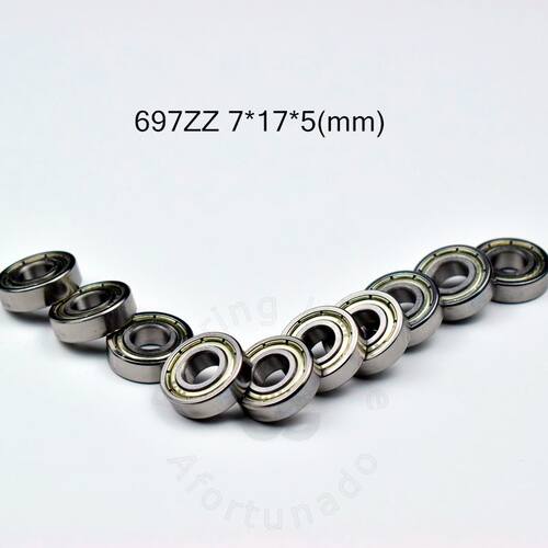 10pcs 697ZZ 7*17*5(mm) free shipping chrome steel Metal Sea