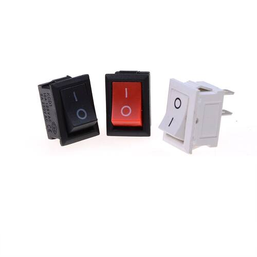 10pcs/lot RED 15*21mm SPST 2PIN ON/OFF Boat Rocker Switch 6