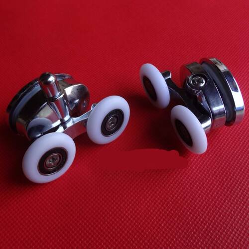 1 pair Shower room pulleys Circular sliding door hanger whee