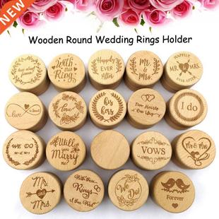 Personalied Rustic Wedding Wooden Ring Box Jewelry Trinket