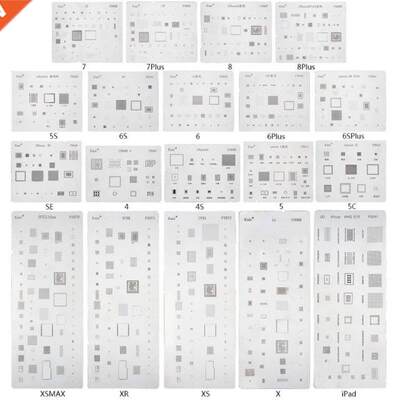 1PC Stainless Steel IC Chip BGA Reballing Stencil Kits Set S