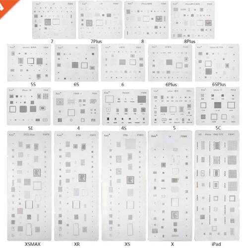 1PC Stainless Steel IC Chip BGA Reballing Stencil Kits Set S