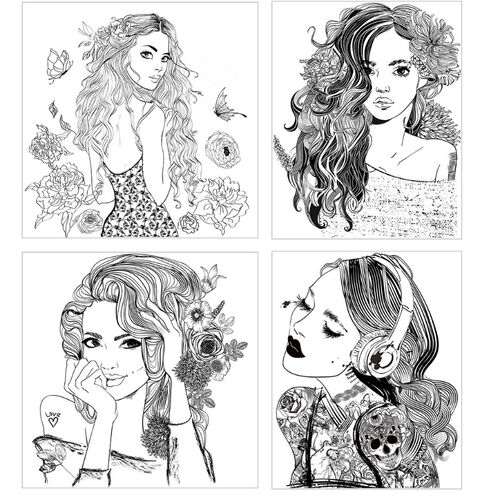 Pretty Girl DIY Silicone Clear Stamp Cling Seal Scrapbook Em